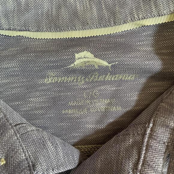 Tommy Bahama Polo Shirt Mens Large Pink Purple Cotton Golf Distressed - Picture 5 of 7